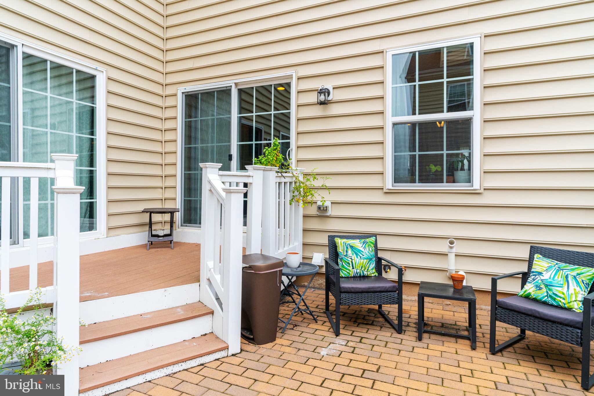 Patio area with gas line for grill