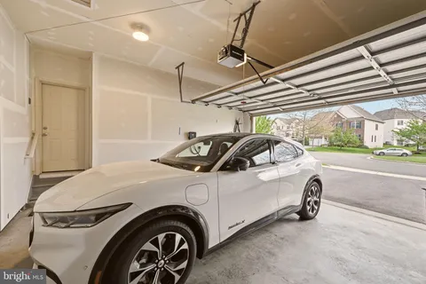 a view of a car in garage