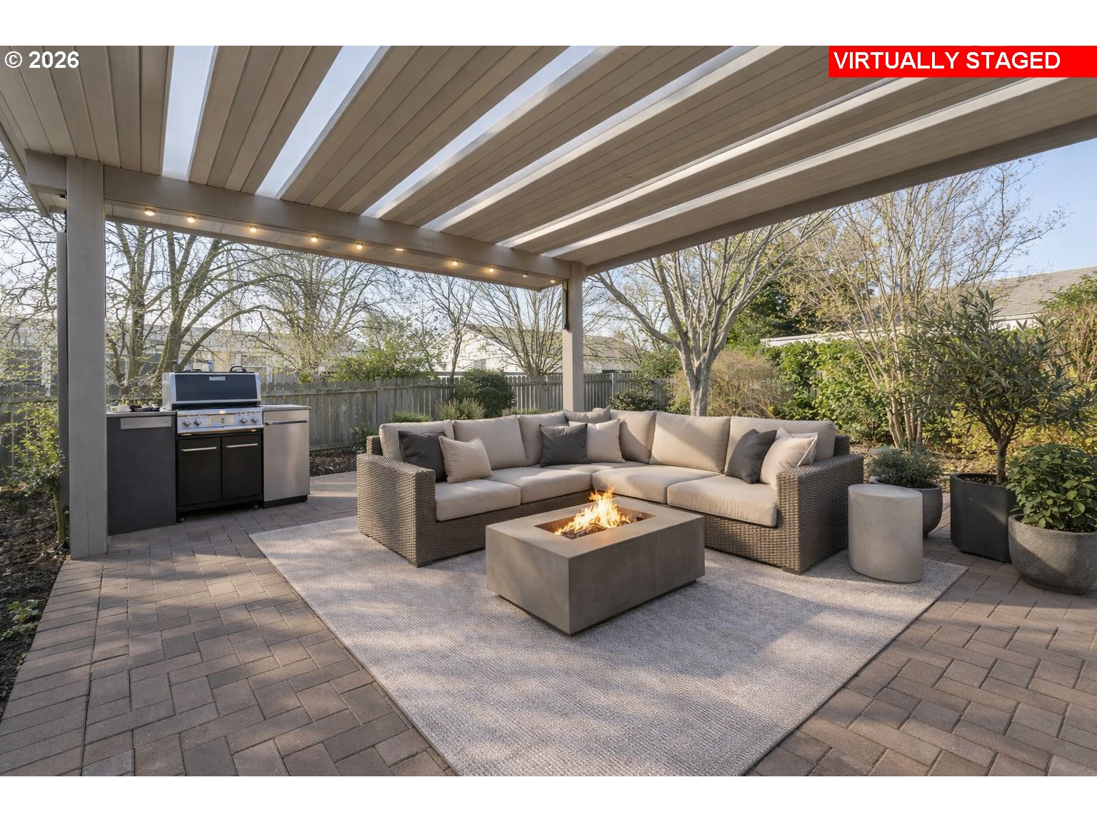 15765 Southwest Highland Court Portland, OR 97224 - Photo 27 of 30 a living room with patio furniture and a floor to ceiling window