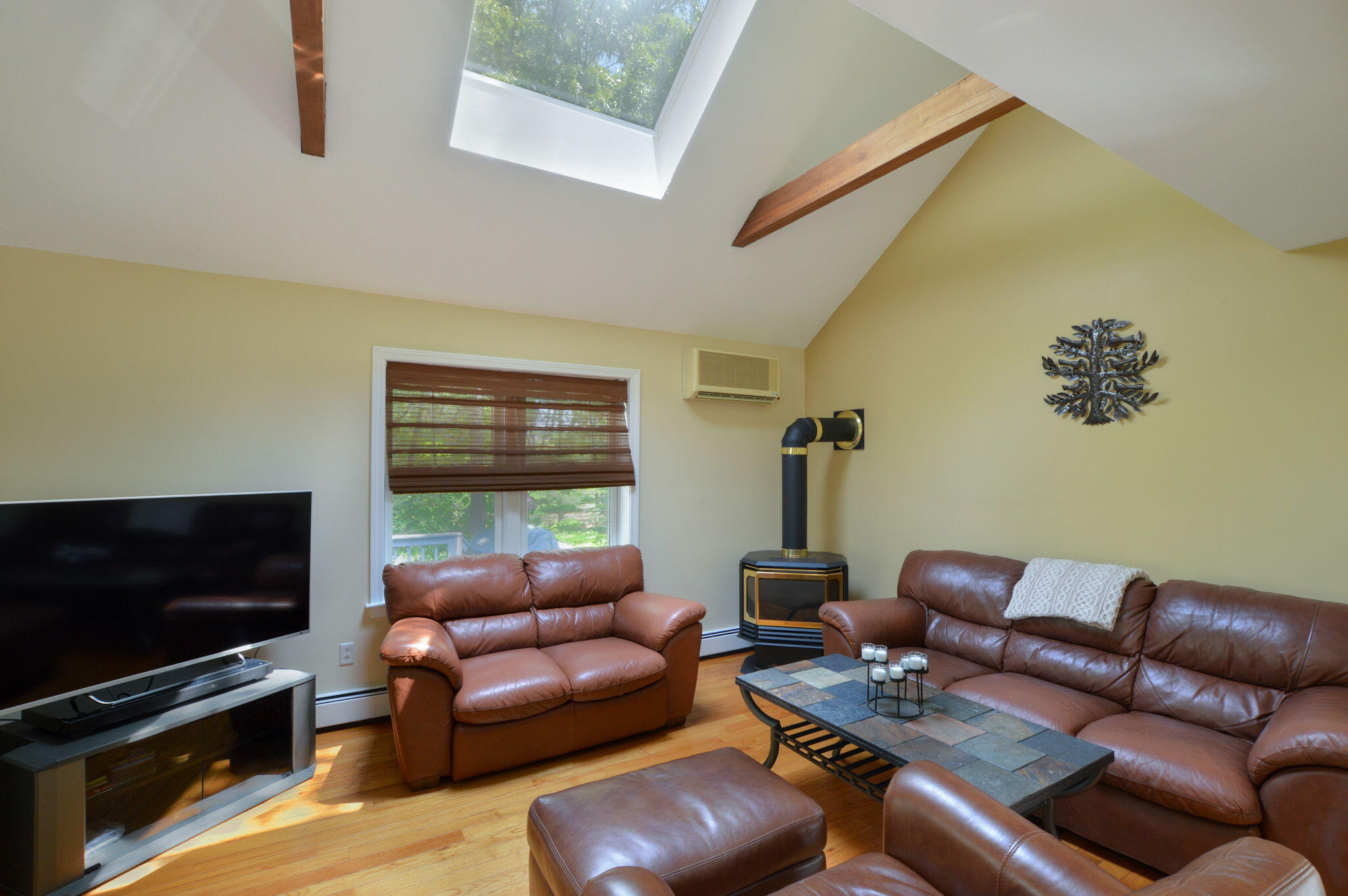 48 Hogan Drive Mashpee, MA 02649 - Photo 19 of 36 a living room with furniture and a flat screen tv