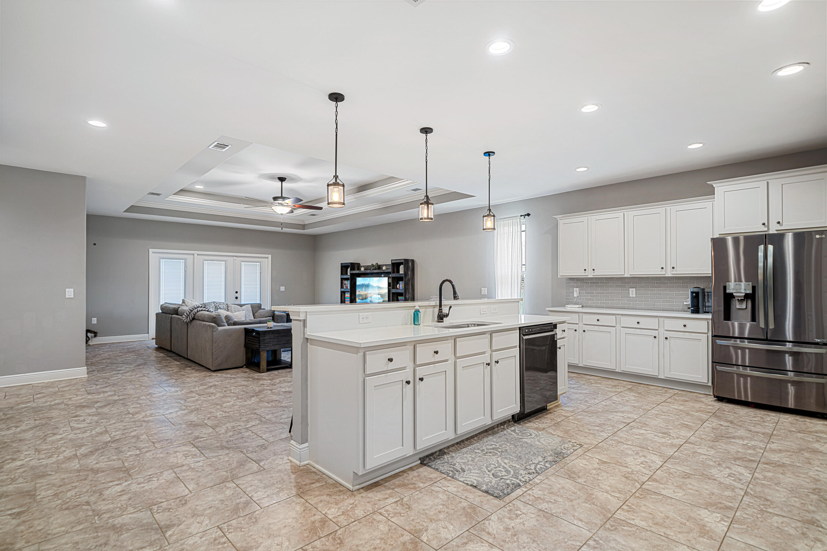 801 Playground Road Fort Walton Beach, FL 32547 - Photo 11 of 38 a kitchen with stainless steel appliances granite countertop a sink and a refrigerator
