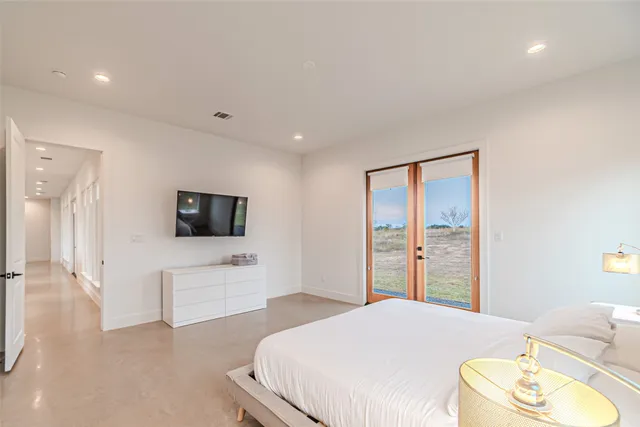 view of hall way with mirror