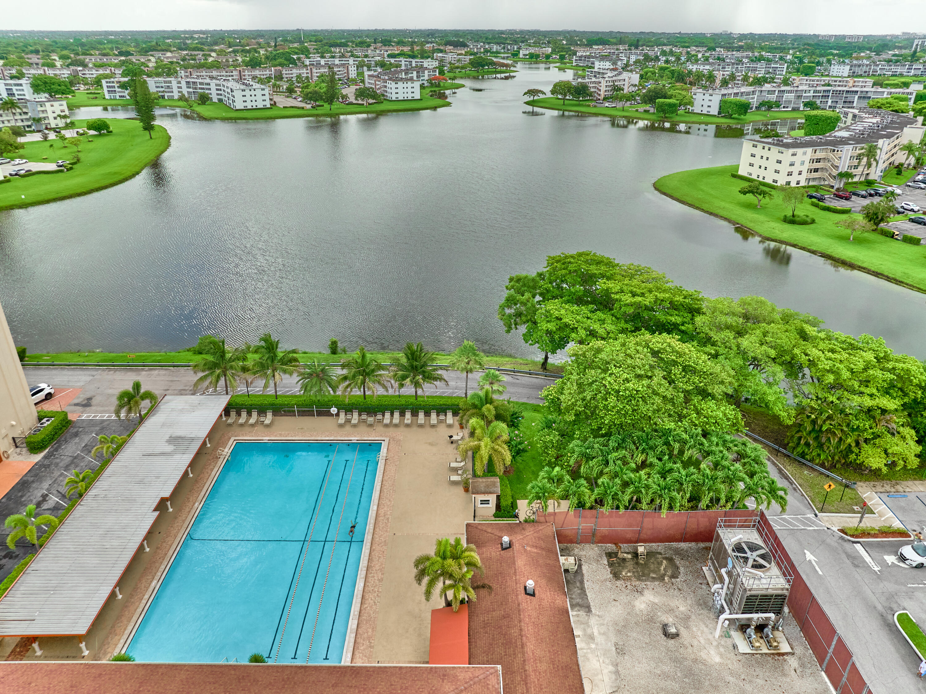 325 Mansfield Drive, Unit 325H Boca Raton, FL 33434 - Photo 17 of 17 Pool Area Aerial View