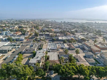an aerial view of multiple house