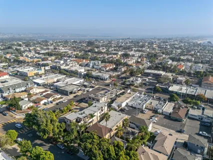 an aerial view of multiple house