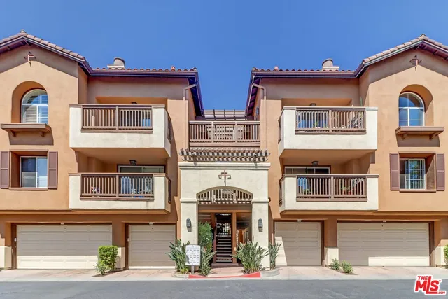 a front view of two buildings