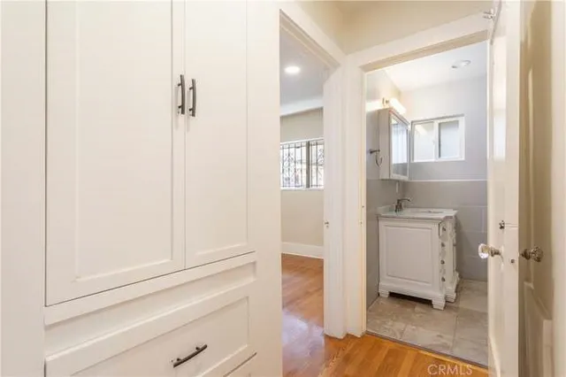 a room with a washer and dryer