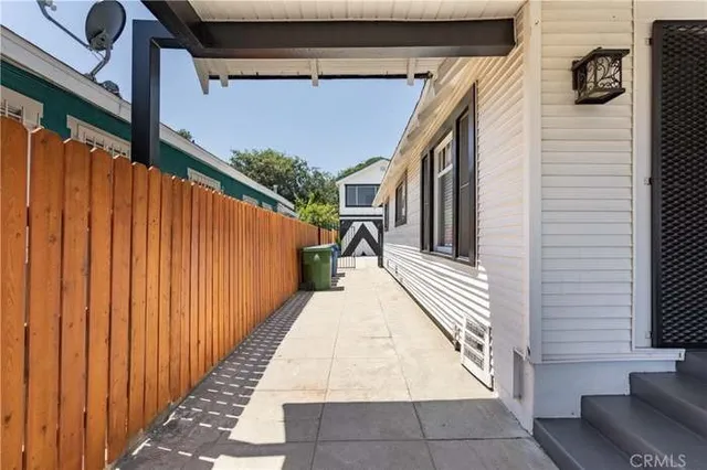a view of balcony with stairs