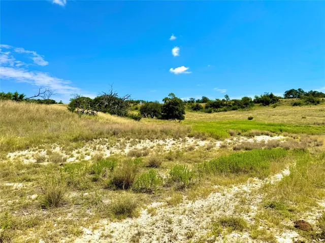 a view of a yard with an ocean