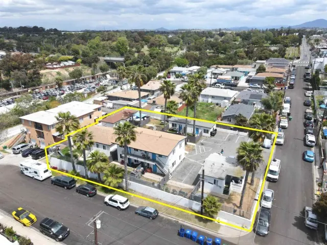 an aerial view of a city