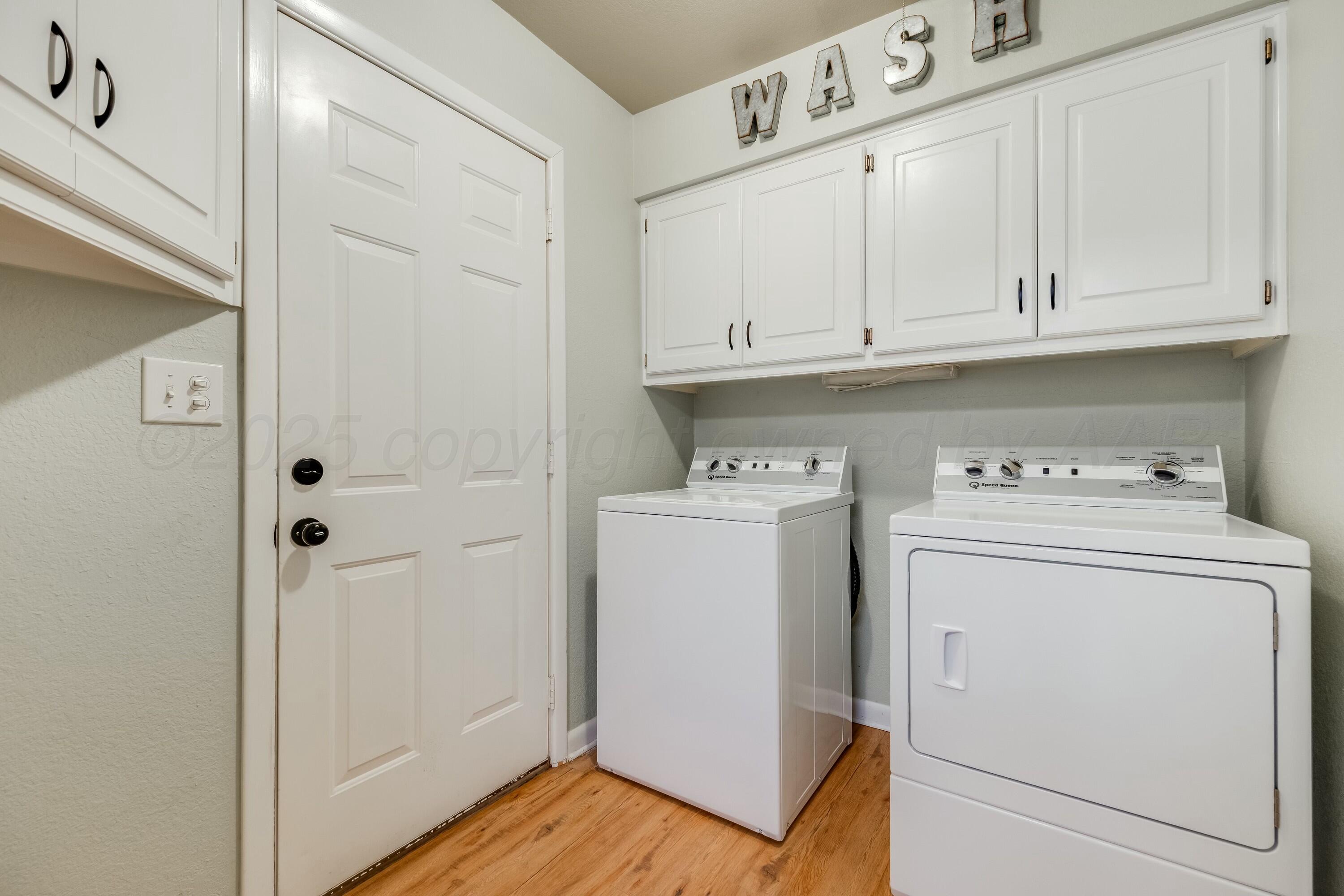3128 Nebraska Street Amarillo, TX 79106 - Photo 25 of 34 a utility room with cabinets washer and dryer