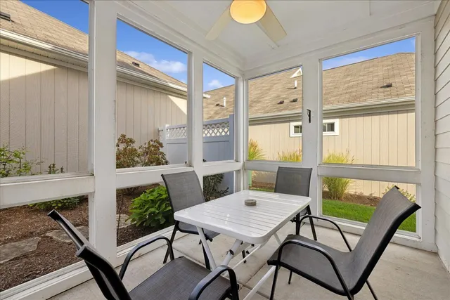 a view of a livingroom with furniture and window