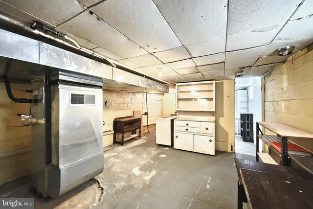 a view of a room with racks