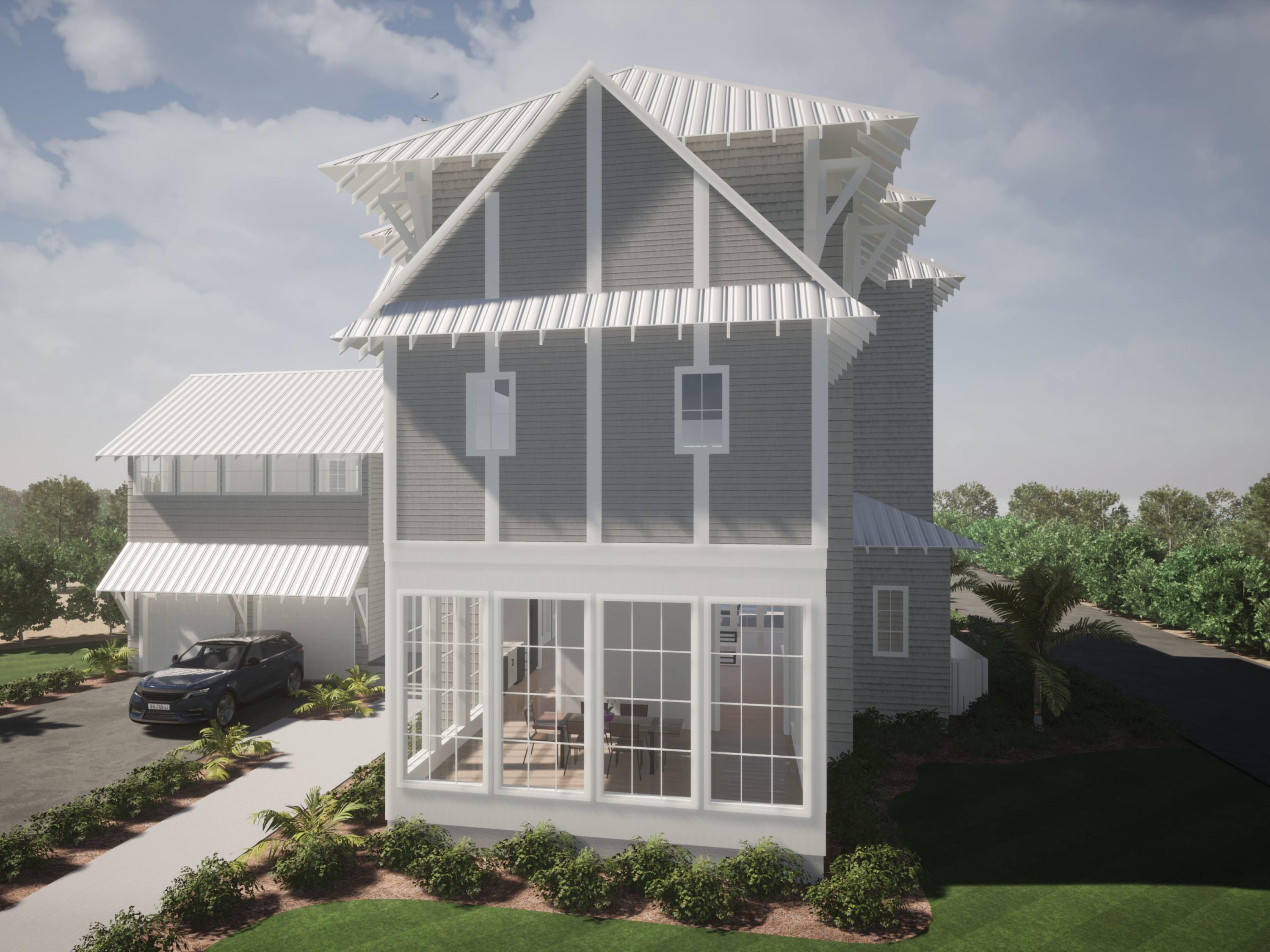 230 Blue Lake Road Santa Rosa Beach, FL 32459 - Photo 5 of 14 a front view of a house with a yard