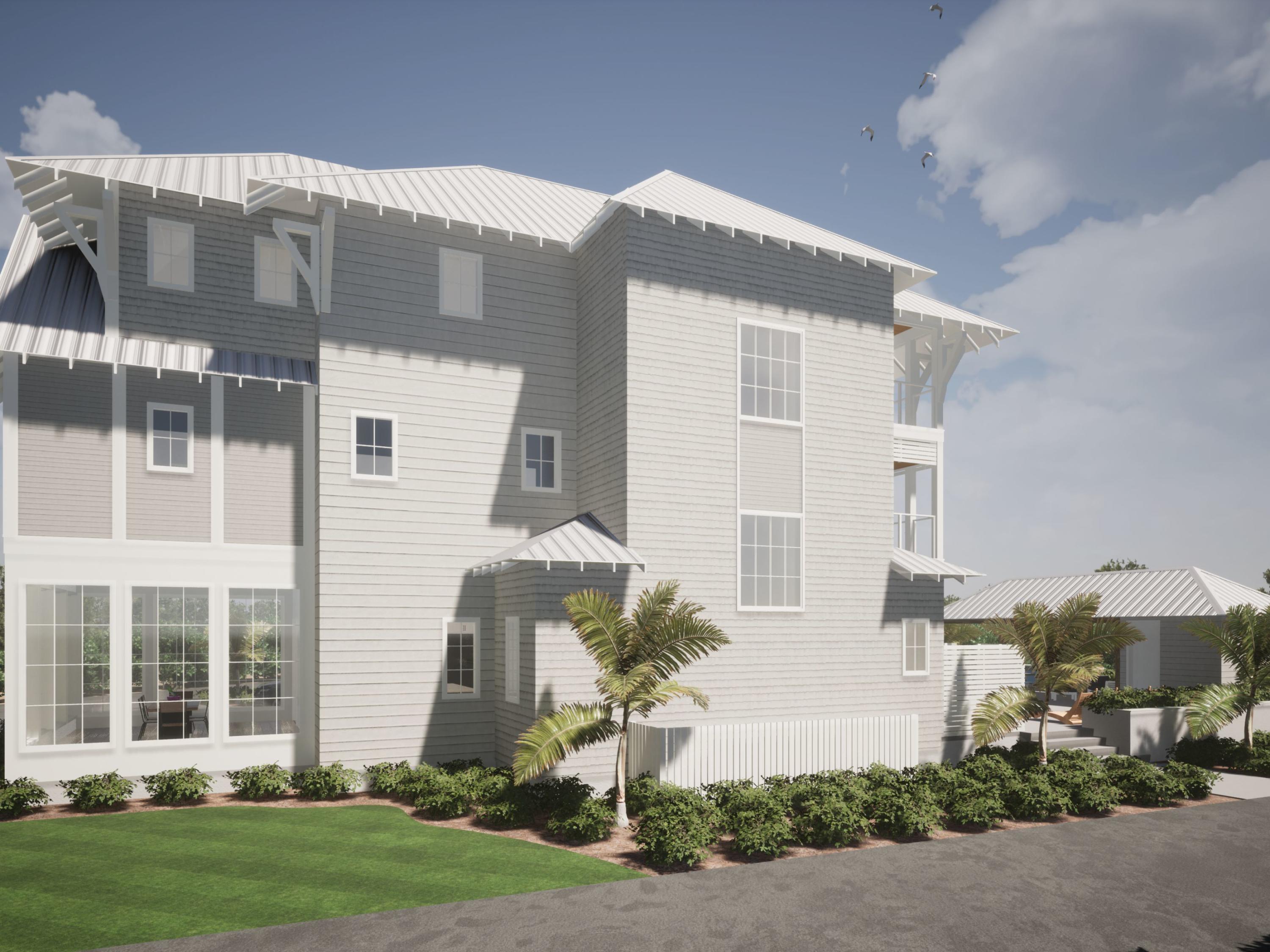 230 Blue Lake Road Santa Rosa Beach, FL 32459 - Photo 6 of 14 front view of a house with a yard