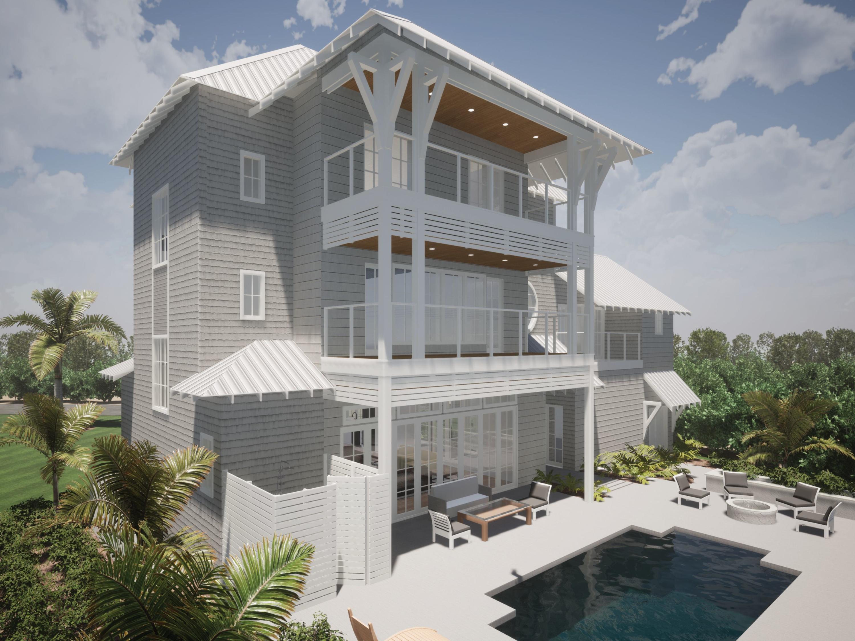 230 Blue Lake Road Santa Rosa Beach, FL 32459 - Photo 10 of 14 a front view of a house with a garden