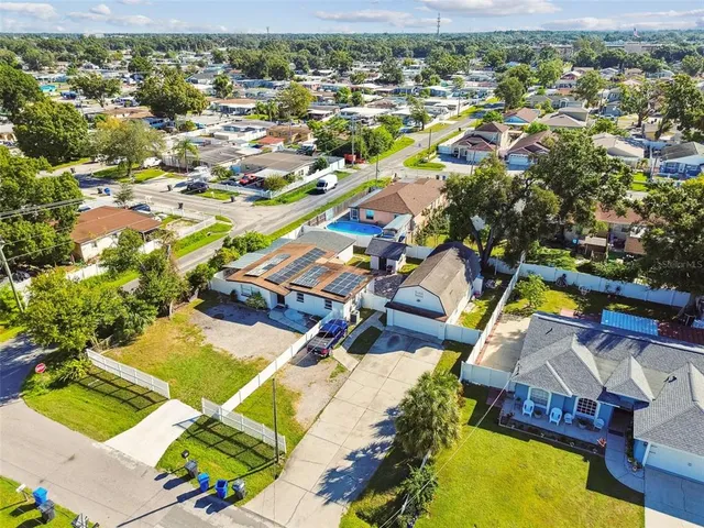 an aerial view of a city