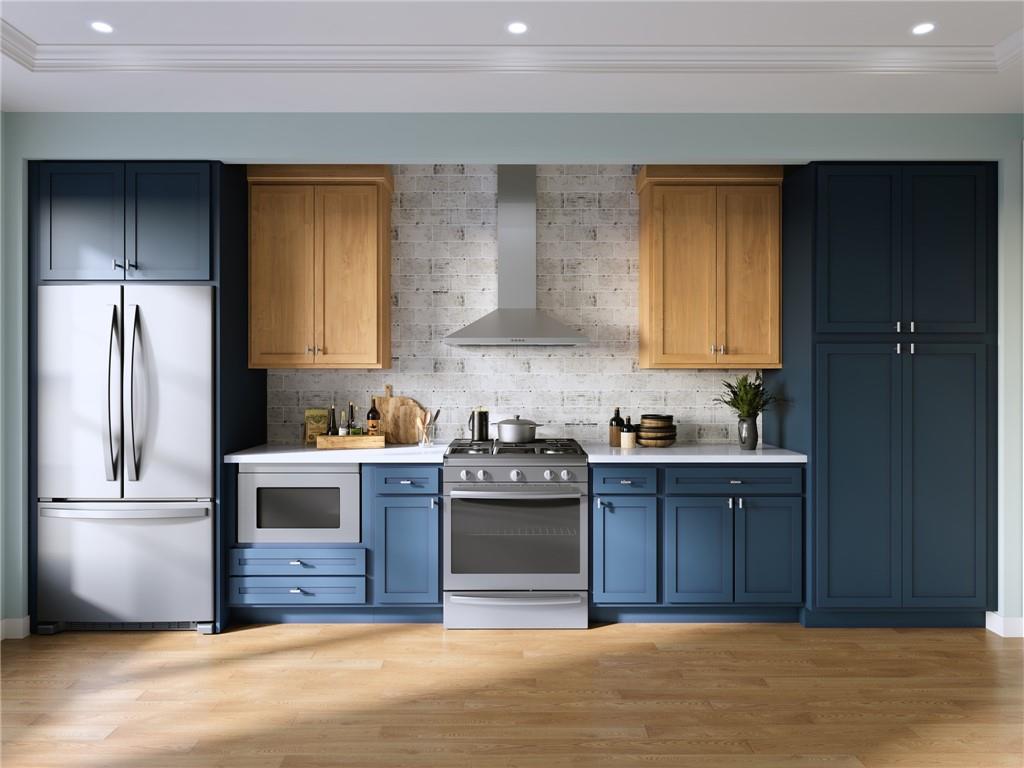 404 Canopy Way Cranberry Township, PA 16066 - Photo 3 of 20 a kitchen with stainless steel appliances granite countertop a refrigerator and a stove