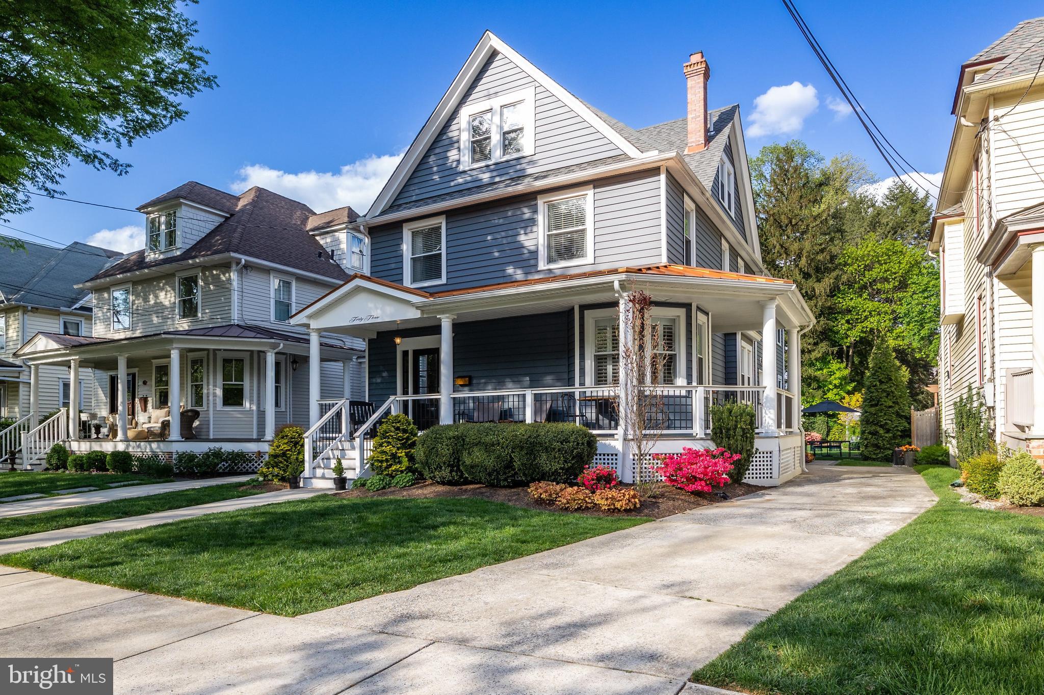 43 Estaugh Avenue Haddonfield, NJ 08033 - Photo 2 of 38 a front view of a house with garden