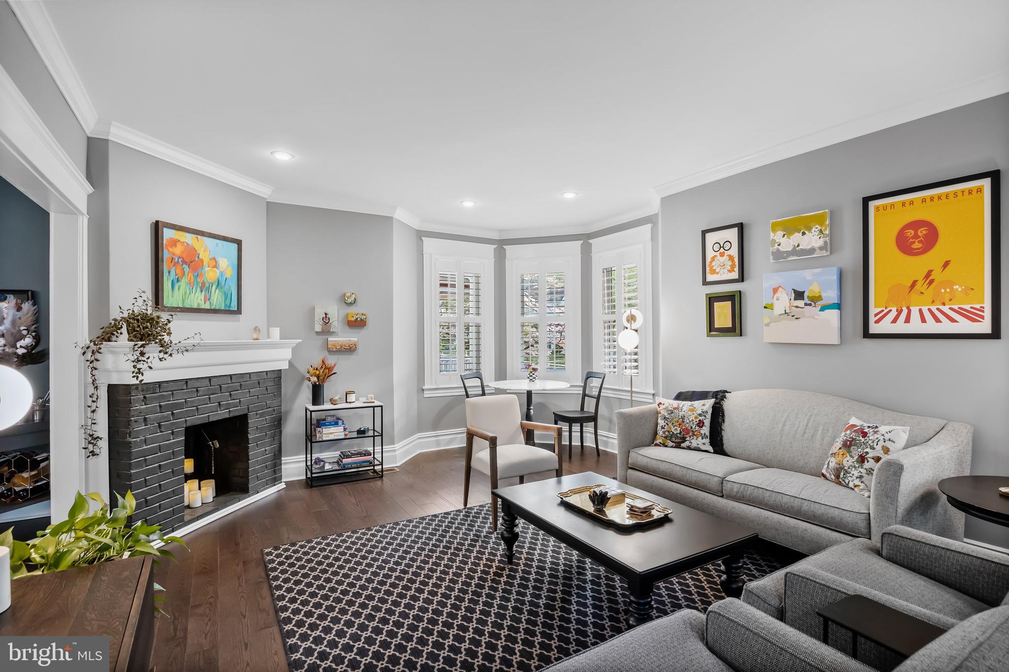43 Estaugh Avenue Haddonfield, NJ 08033 - Photo 8 of 38 a living room with furniture and a fireplace
