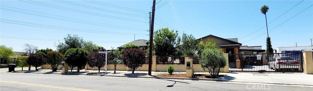 a view of a street with houses