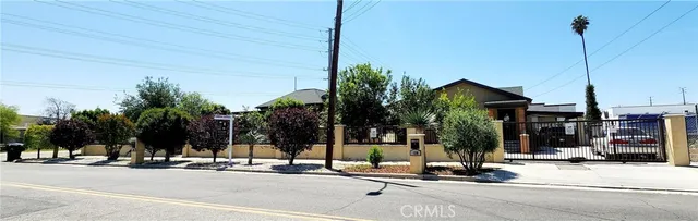 a view of a street with houses
