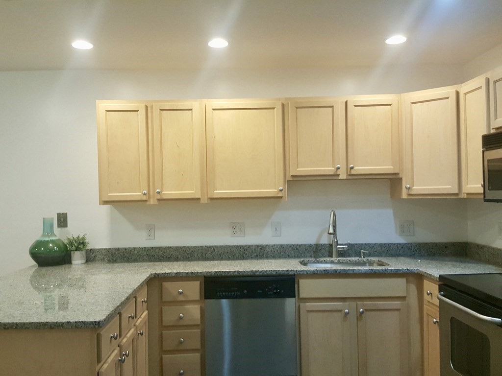 25 Alpine Street, Unit 10 Boston, MA 02136 - Photo 3 of 18 a kitchen with stainless steel appliances granite countertop a sink and cabinets