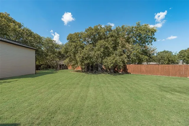 a view of a backyard