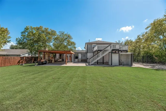 a house view with a garden space