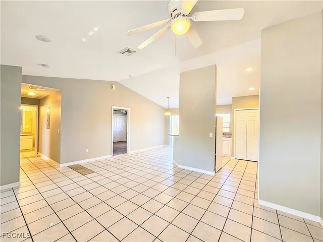 a view of a room with natural light