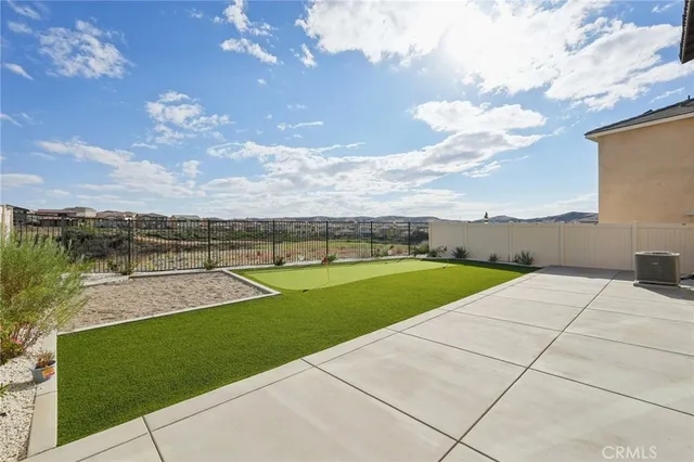 a view of an outdoor space and swimming pool