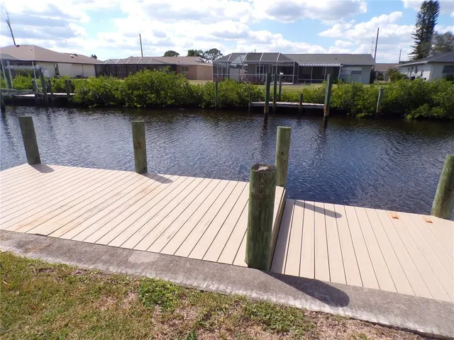 a view of a lake with boats