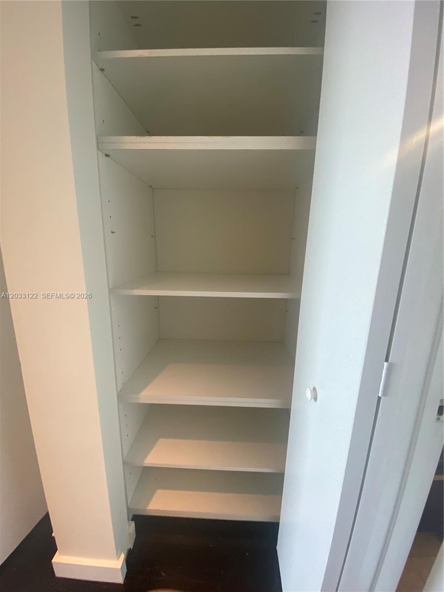 185 Southwest 7th Street, Unit 4206 Miami, FL 33130 - Photo 6 of 26 a view of walk in closet with empty racks
