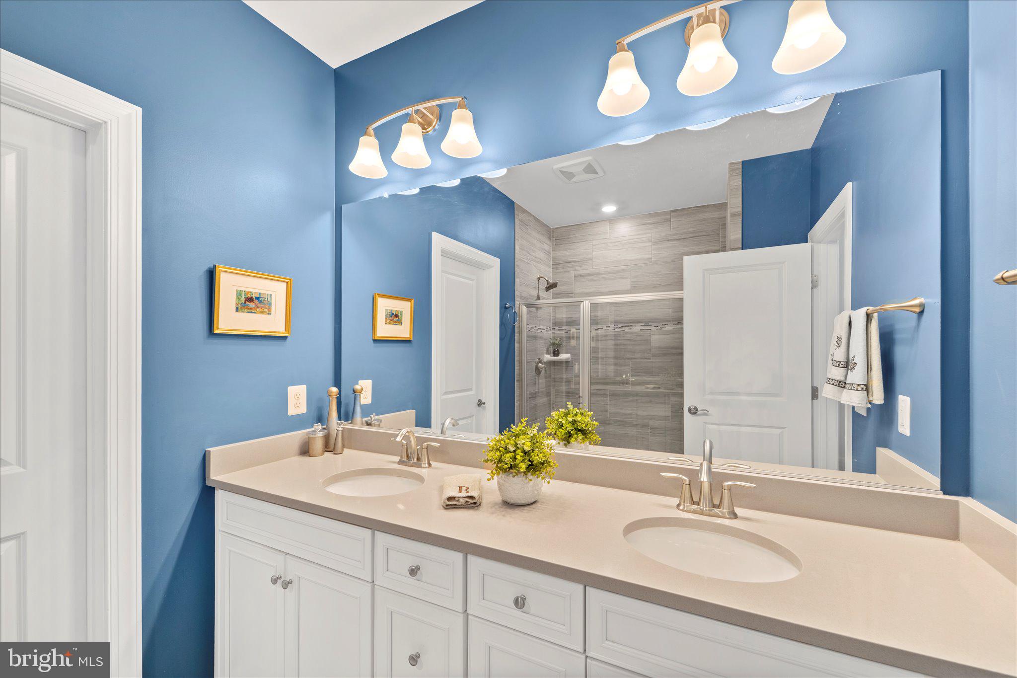 45206 Lettermore Square Sterling, VA 20166 - Photo 24 of 42 a bathroom with a sink and a mirror