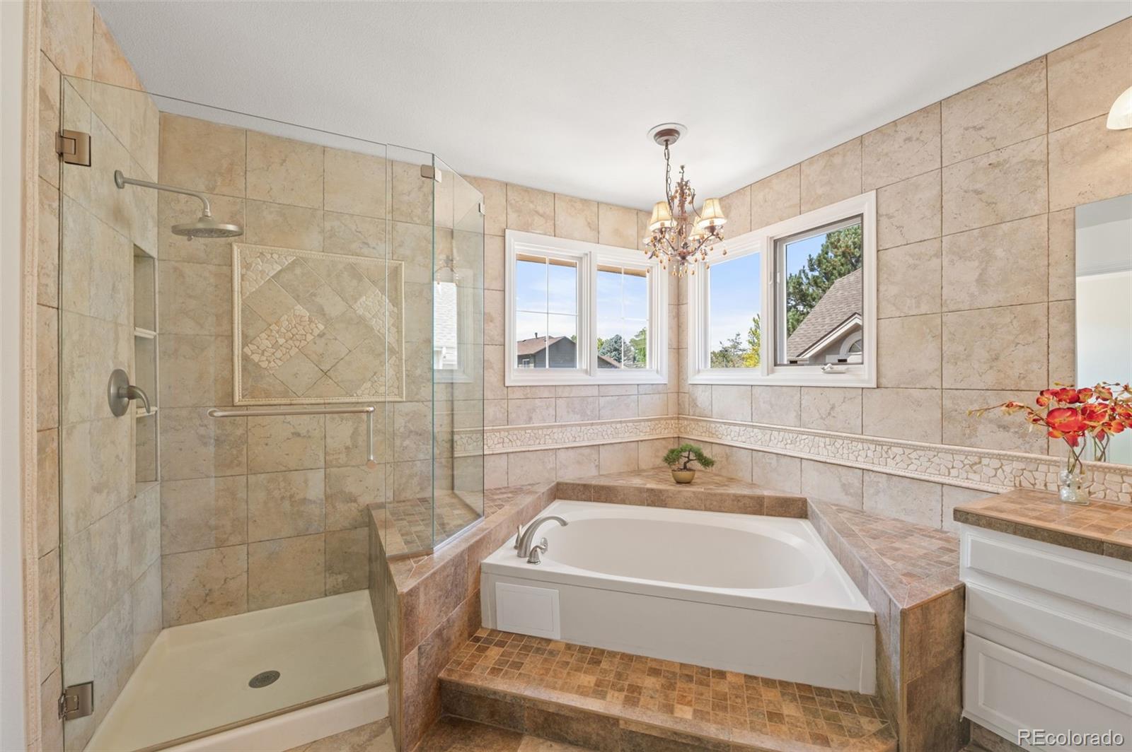 9368 Harvard Drive Highlands Ranch, CO 80130 - Photo 27 of 46 a bathroom with a sink and a shower