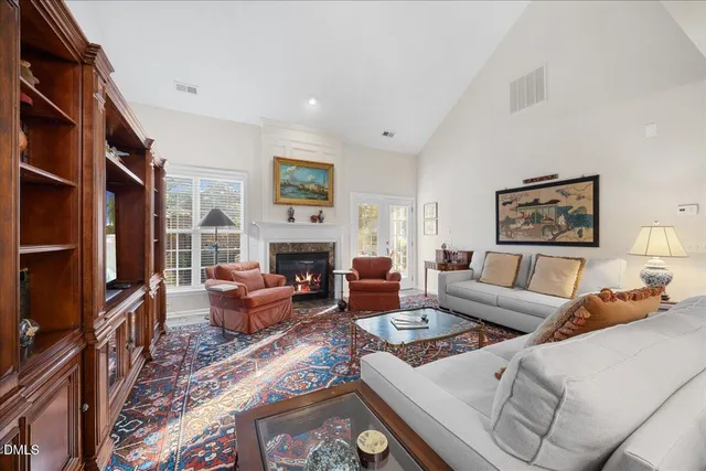 a view of an outdoor seating area