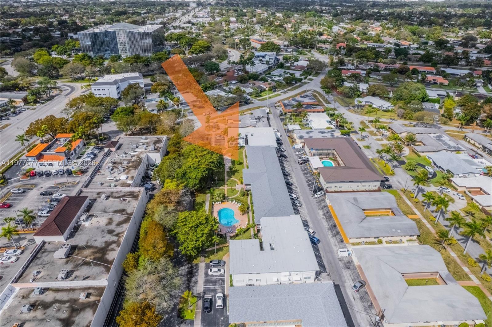 3701 Tyler Street, Unit 211 Hollywood, FL 33021 - Photo 24 of 26 an aerial view of residential houses with outdoor space