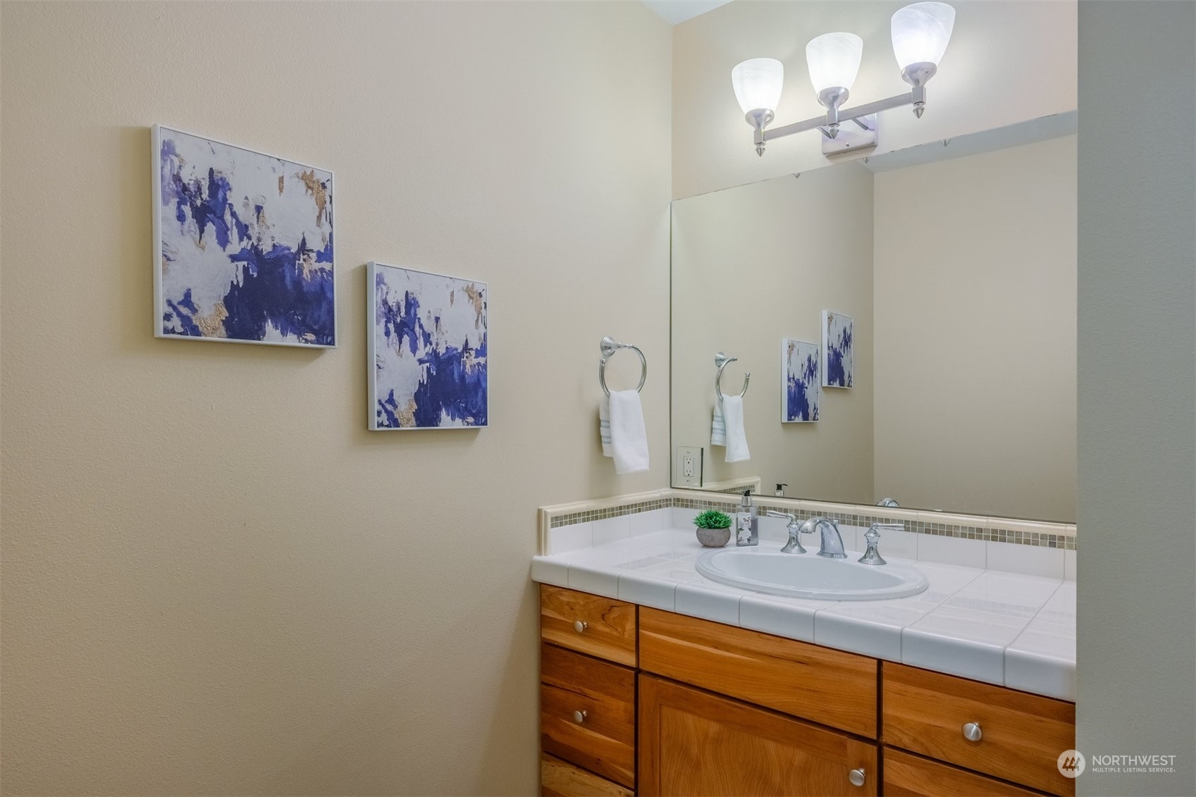 505 5th Avenue South, Unit 203 Edmonds, WA 98020 - Photo 18 of 24 a bathroom with a sink vanity and a mirror