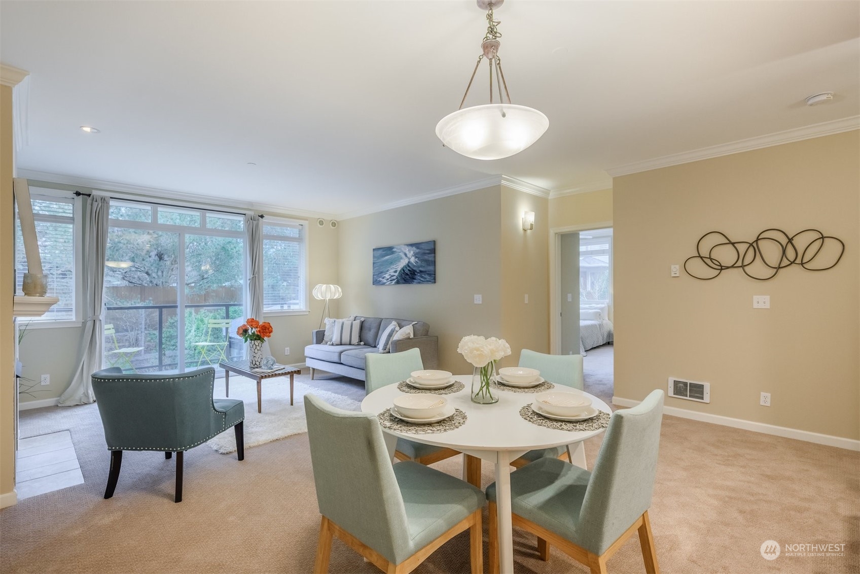 505 5th Avenue South, Unit 203 Edmonds, WA 98020 - Photo 6 of 24 a view of a dining room with furniture window and outside view