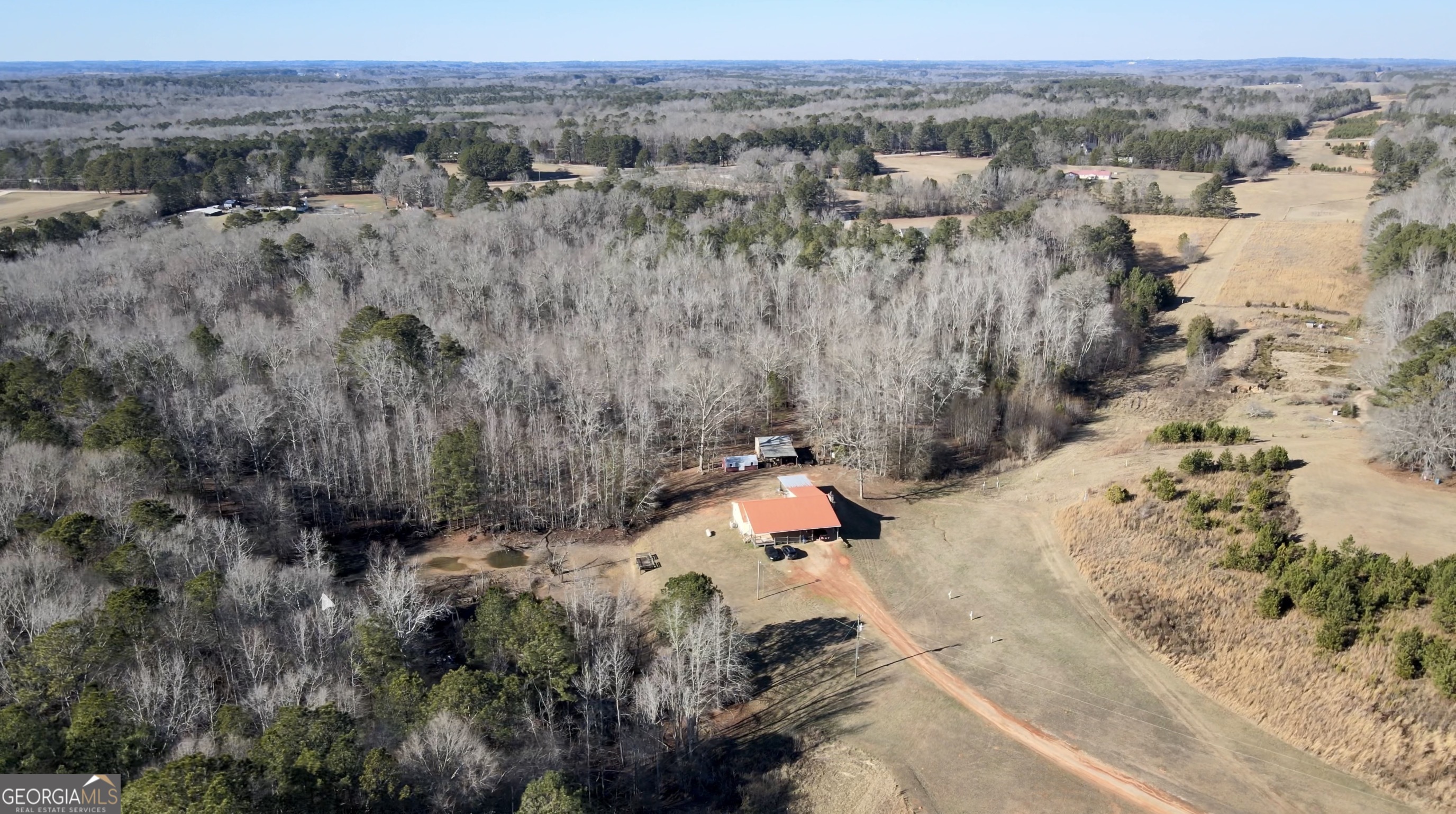 171 Hoyt Road Milner, GA 30257 - Photo 4 of 26 an aerial view of a house with a yard