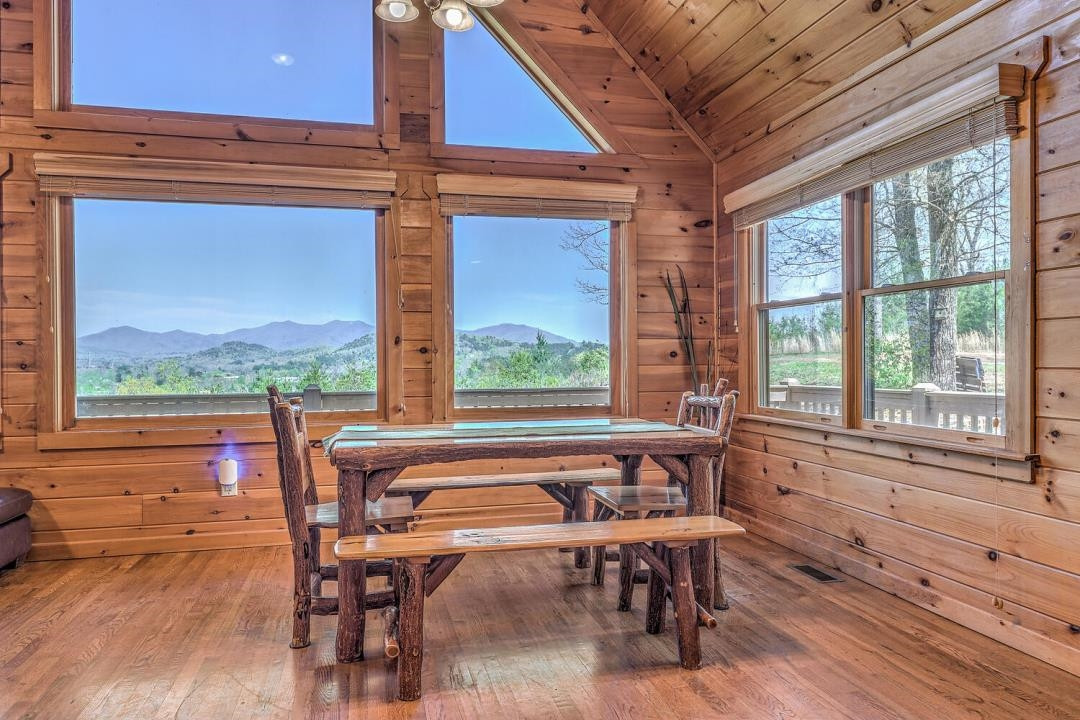 398 Pin Oak Road Murphy, NC 28906 - Photo 15 of 30 a view of a dining room with furniture window and outside view