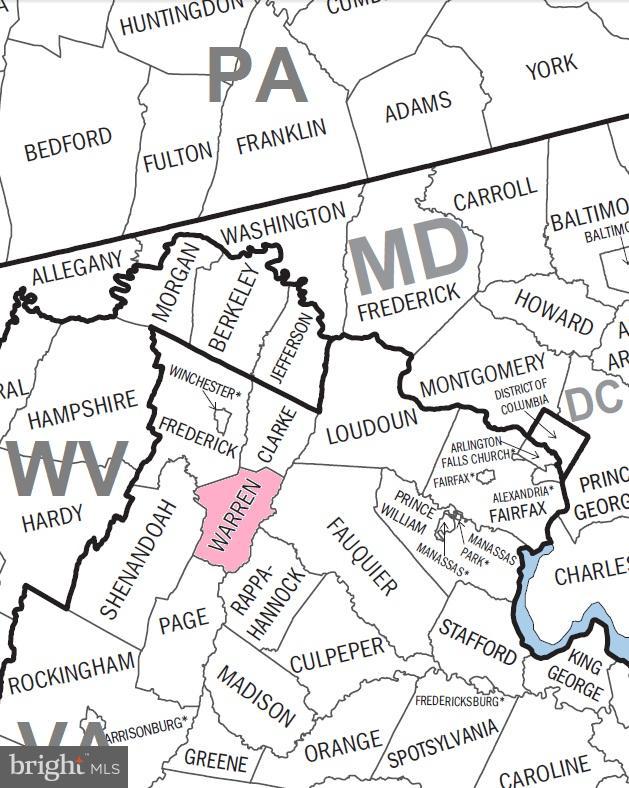 0 Granny Smith Road Linden, VA 22642 - Photo 25 of 27 Map showing location of Warren County Virginia
