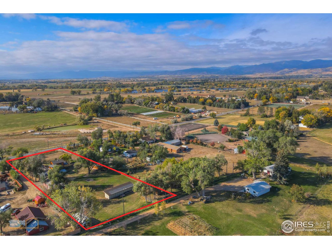 8155 Hygiene Road Longmont, CO 80503 - Photo 33 of 40 an aerial view of residential house and outdoor space