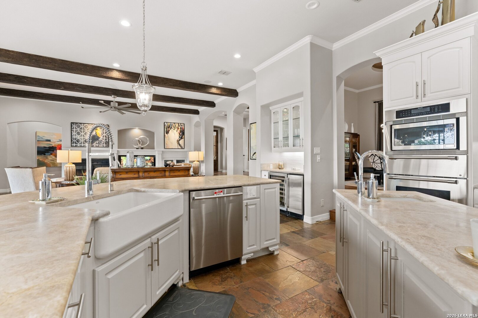 136 Park Ridge Boerne, TX 78006 - Photo 17 of 47 a large white kitchen with stainless steel appliances
