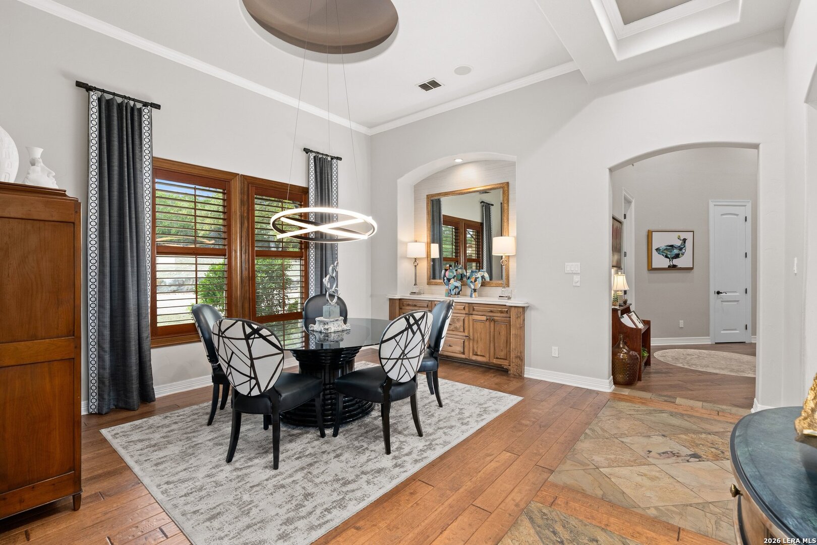 136 Park Ridge Boerne, TX 78006 - Photo 18 of 47 a view of a dining room with furniture and a window