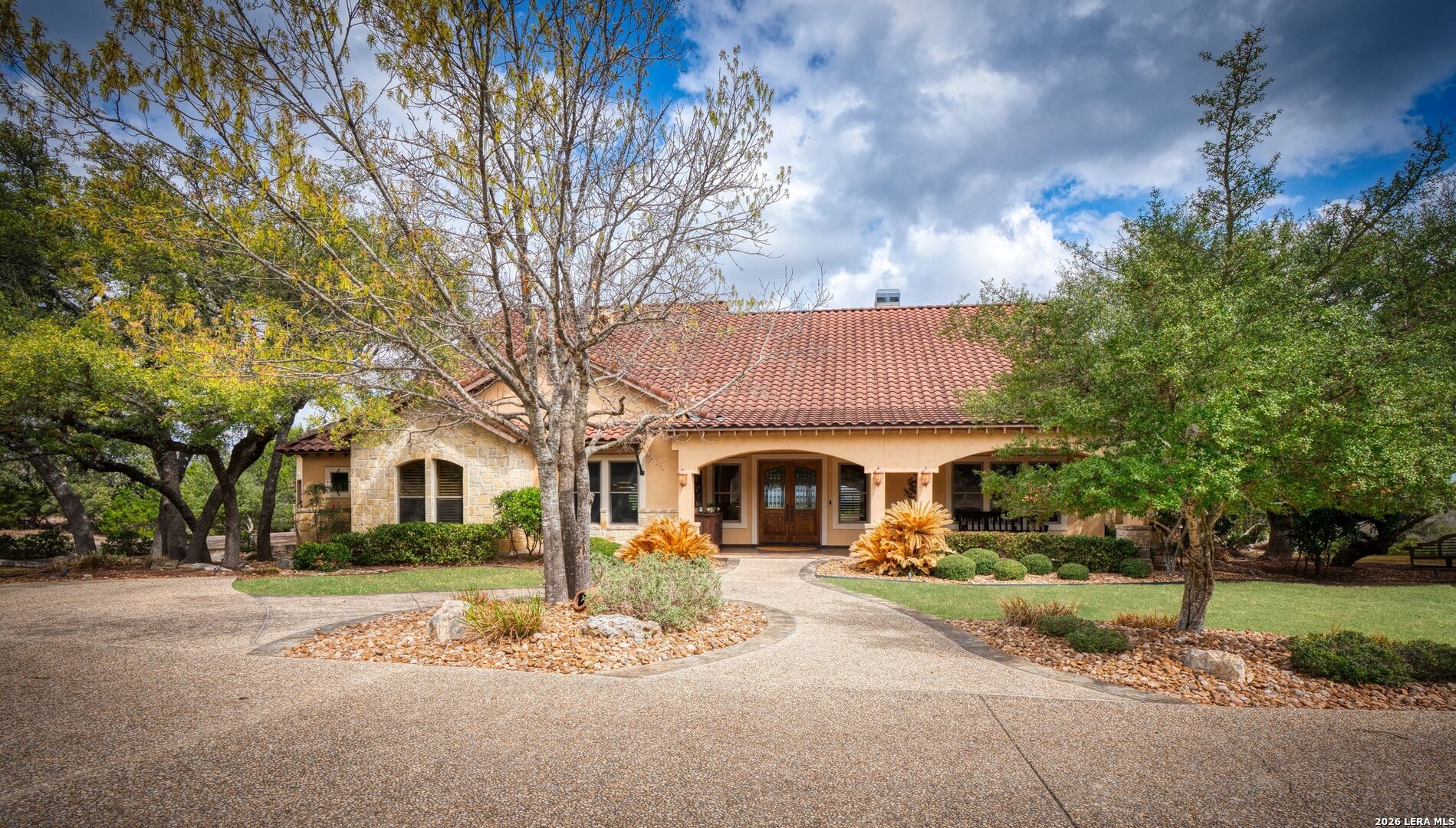 136 Park Ridge Boerne, TX 78006 - Photo 37 of 47 a front view of a house with a yard