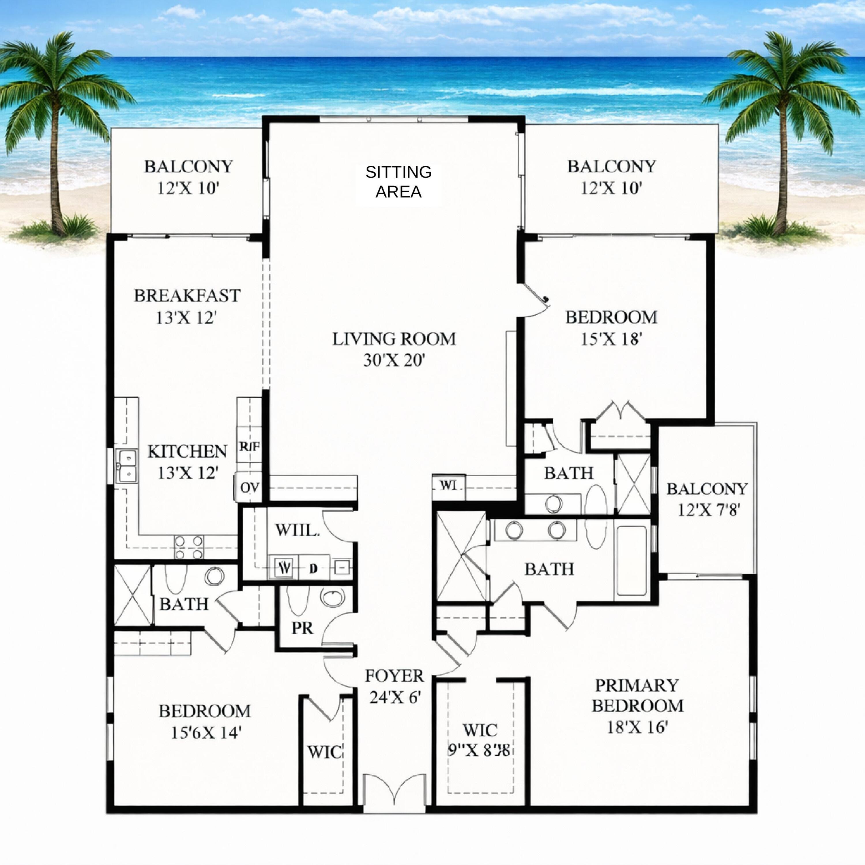 5380 North Ocean Drive, Unit 24I Riviera Beach, FL 33404 - Photo 62 of 62 Floor Plan
