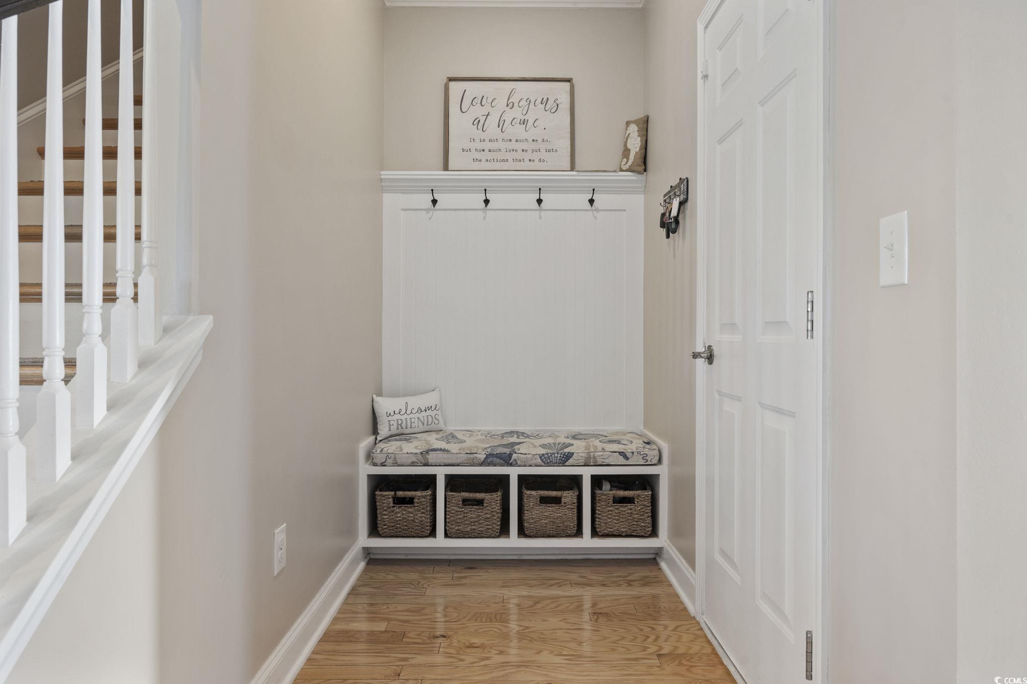 147 Hyacinth Loop Murrells Inlet, SC 29576 - Photo 9 of 40 Mudroom with light wood-type flooring and baseboards