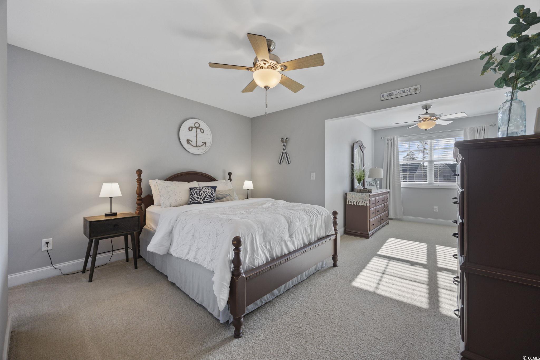 147 Hyacinth Loop Murrells Inlet, SC 29576 - Photo 19 of 40 Bedroom with carpet floors and ceiling fan