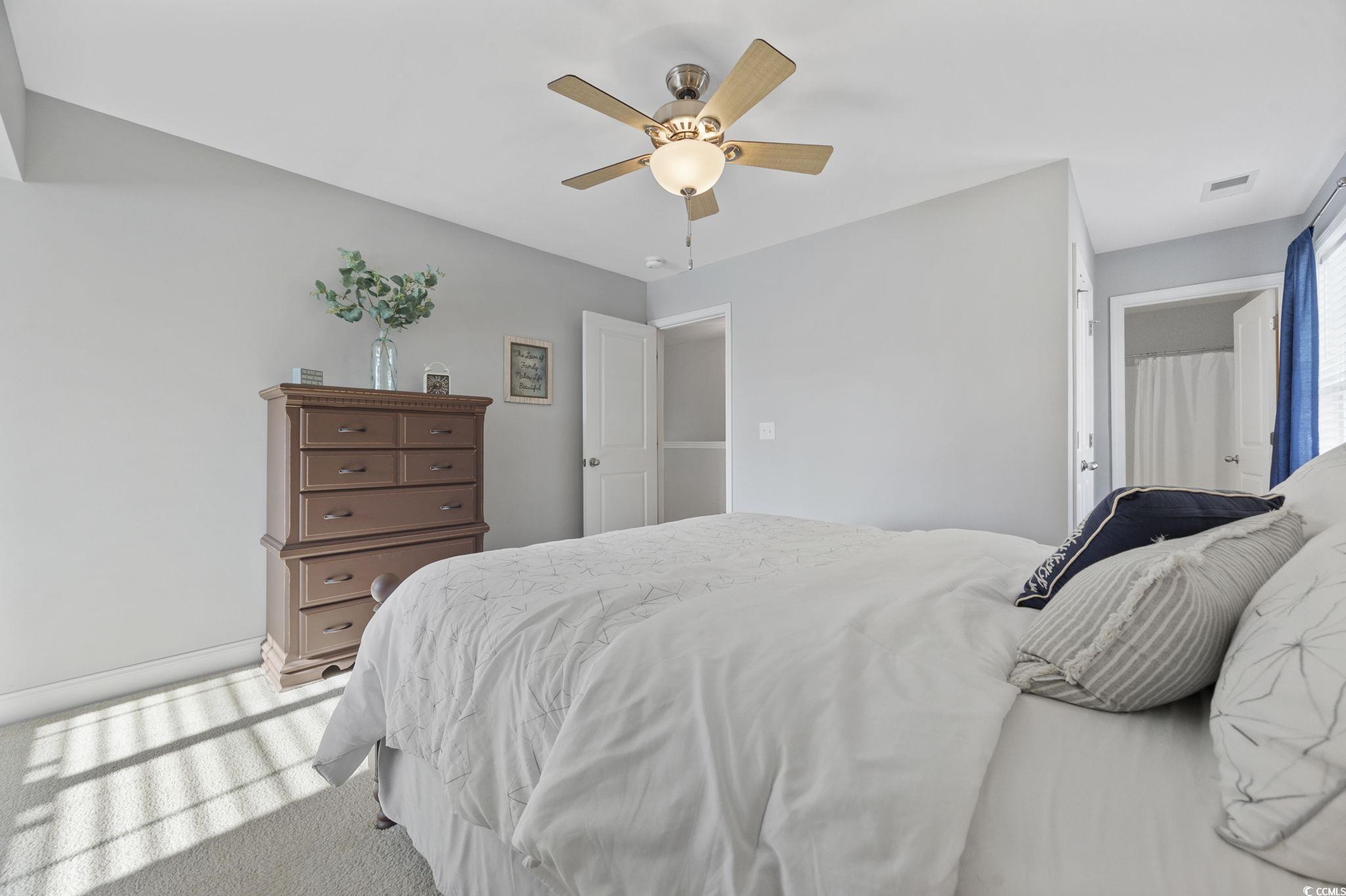147 Hyacinth Loop Murrells Inlet, SC 29576 - Photo 20 of 40 Carpeted bedroom with a ceiling fan and baseboards